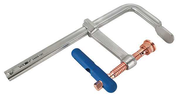 12 in F-Clamp Copper-Plated Steel Handle and 5 1/2 in Throat Depth