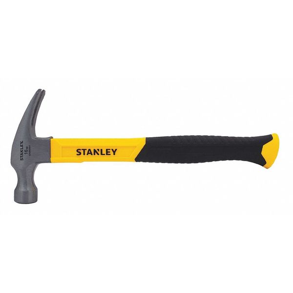 16 oz Straight Claw Hammer Hammer, 12 in L Fiberglass Handle, Steel Head