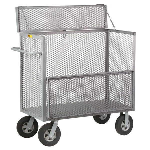 Drop-Gate Security Box Trucks 1,500 lb Capacity, 30 in W x 54 in L x 50 1/2 in H, 1 Shelves