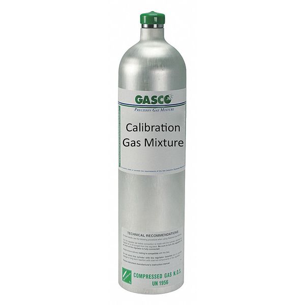 Calibration gas, Nitrogen, Propylene, 58 L, C-10 Connection, +/-5% Accuracy, 500 psi Max. Pressure