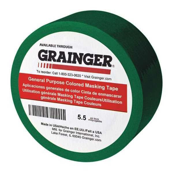Masking Tape, Paper, Green, 1/4