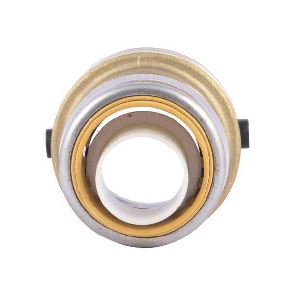 DZR Brass Reducing Coupling, 1-1/4 in Tube Size