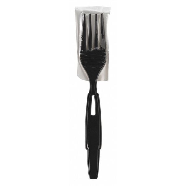 Disposable Dispenser Cutlery, Black, PK24