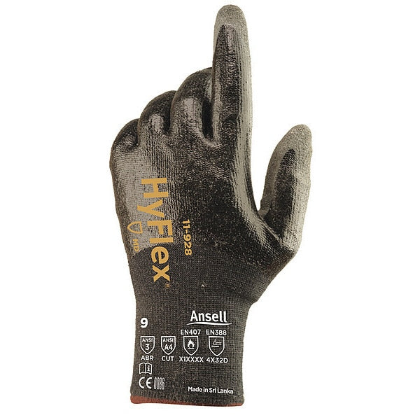Cut Resistant Coated Gloves, A4 Cut Level, Nitrile, 9, 1 PR