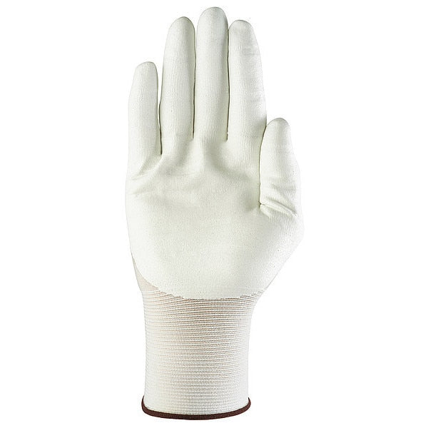 Foam Nitrile Coated Gloves, Palm Coverage, White, 7, PR