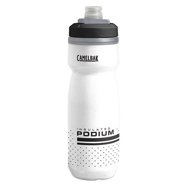 Water Bottle, 21 oz., Plastic, White Body