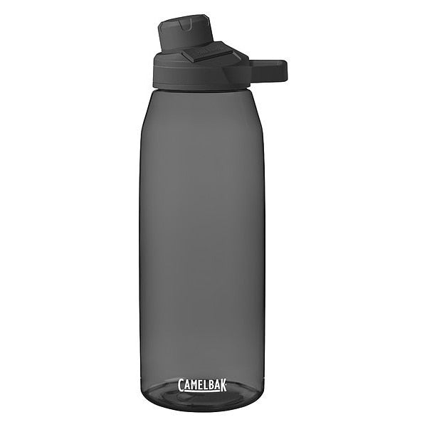 Water Bottle, 50 oz, Plastic, Charcoal Body