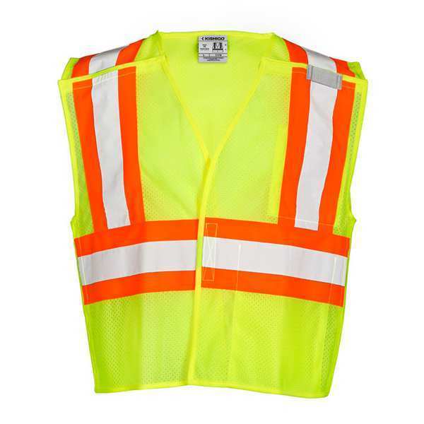 3XL Class 2 Fleece Breakaway High Visibility Vest, Lime