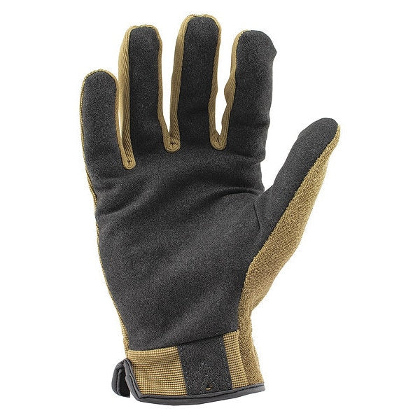 Mechanics Touchscreen Gloves, M, Tan/Silver, Single Layer, Polyester