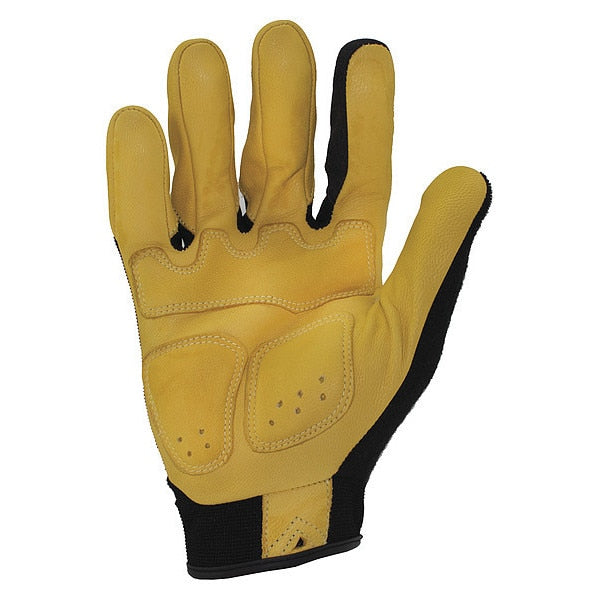 Impact Resistant Gloves, Sz M, Blk/Ylw, PR