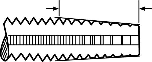 Straight Flute Hand Tap, M6-1.00, Taper, UNC, 4 Flutes