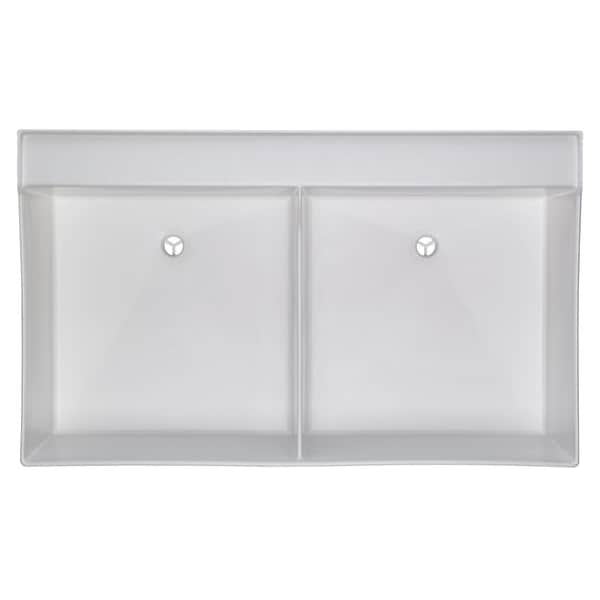 40 in W x 24 in L x 34 in H, Wall Mount, Thermoplastic, Laundry Tub