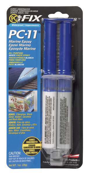 Epoxy Adhesive, PC-11 Series, Off-White, 1:01 Mix Ratio, 12 hr Functional Cure, Syringe
