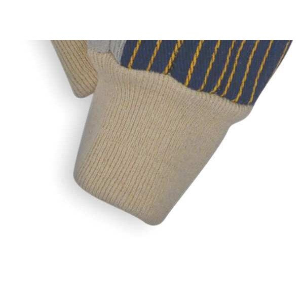 Leather Gloves, Blue/Gray, L, PR