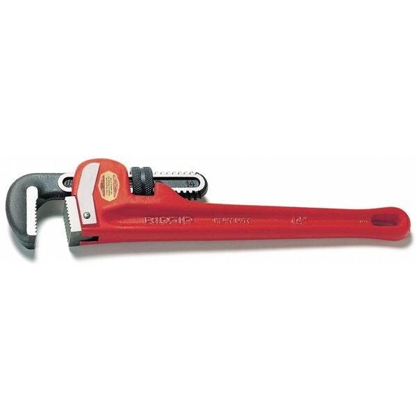 10 in L 1 1/2 in Cap. Cast Iron Straight Pipe Wrench