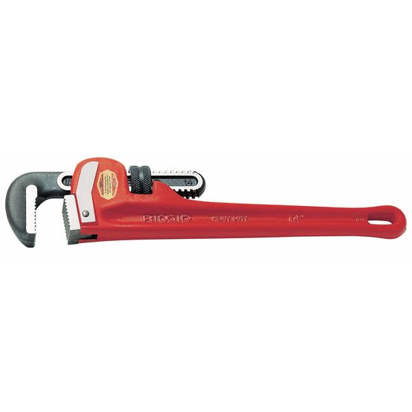 8 in L 1 in Cap. Cast Iron Straight Pipe Wrench