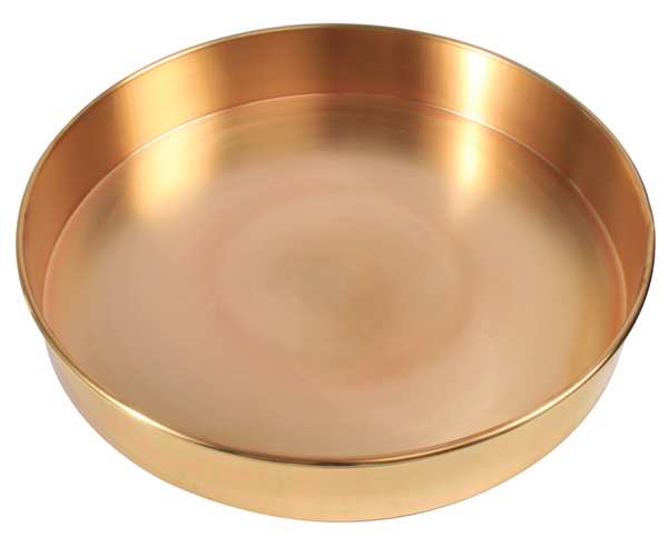 Sieve Bottom Pan, Brass, 12 In Dia, 2 In