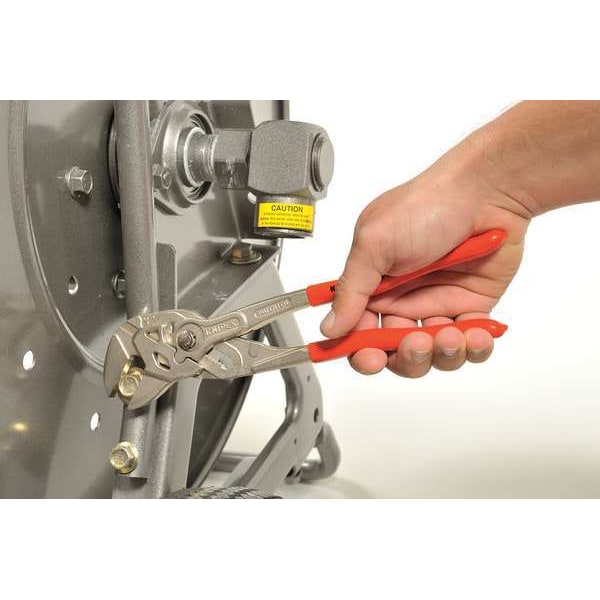 7 1/4 in Knipex Cobra Straight Jaw Plier Wrench Smooth, Plastic Grip