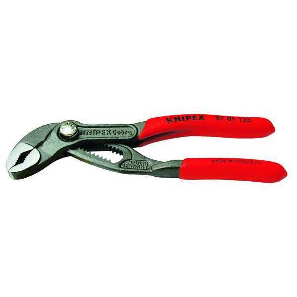 5 in Knipex Cobra V-Jaw Water Pump Plier Serrated, Plastic Grip