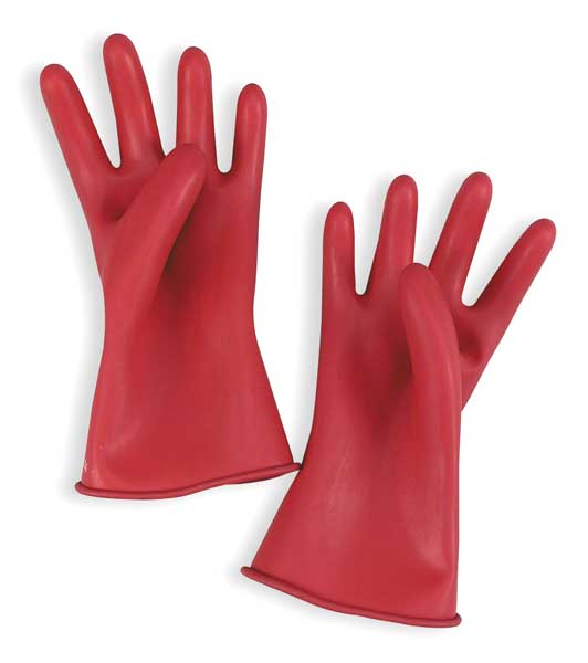 Electrical Gloves, Class 00, Red, Sz 7, PR