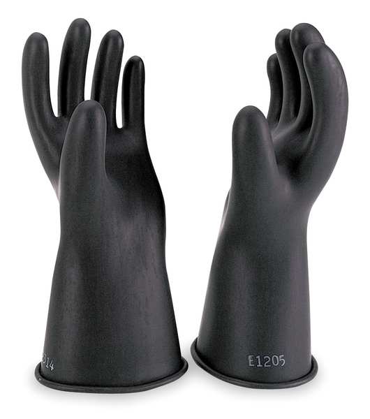 Electrical Gloves, Class 0, Black, Sz 8, PR