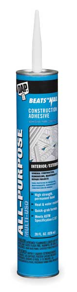 Construction Adhesive, Beats The Nail Series, Gray, 28 oz, Cartridge