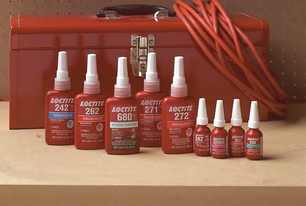 Threadlocker, LOCTITE 262, Red, High Strength, Liquid, 10 mL Bottle