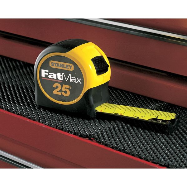 25 ft FATMAX Classic Tape Measure, 1-1/4 in Blade, Stud Markings, ABS Plastic Case, Rubber Grip