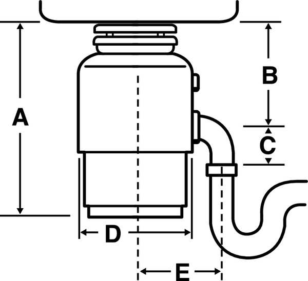 Garbage Disposal, Badger 1, 1/3 HP