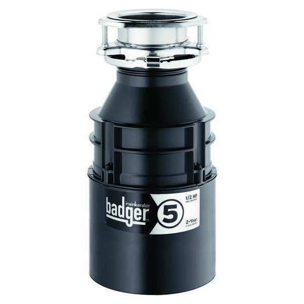Garbage Disposal, Residential, 1/2 hp, 26 oz Grinding Capacity, 1,725 RPM, 120 V, 6.3 A