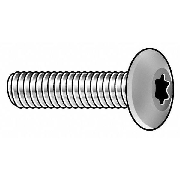 #6-32 x 3/8 in Torx Button Machine Screw, Zinc Plated Steel, 100 PK