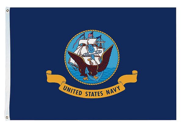 US Navy Flag, 5x8 Ft, Nylon