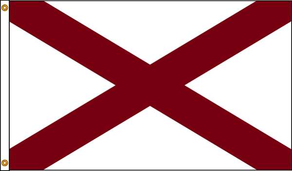 Alabama Flag, 5x8 Ft, Nylon