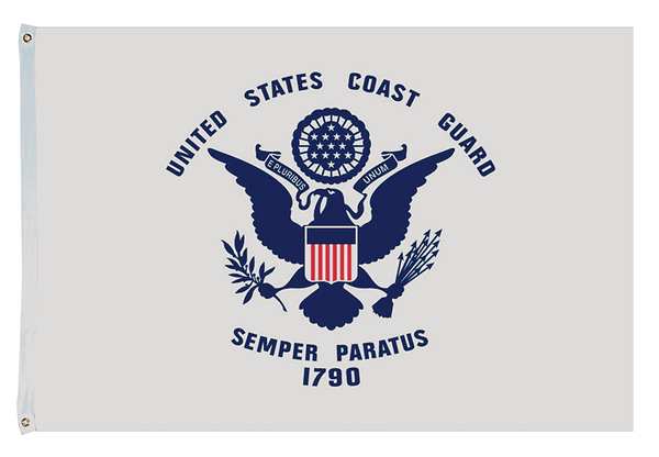 US Coast Guard Flag, 4x6 Ft, Nylon