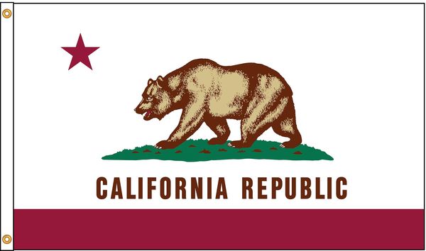 California Flag, 5x8 Ft, Nylon