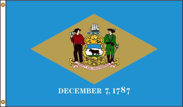 Delaware Flag, 4x6 Ft, Nylon
