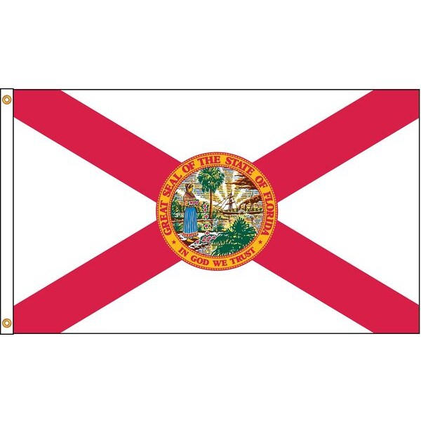 Florida Flag, 5x8 Ft, Nylon