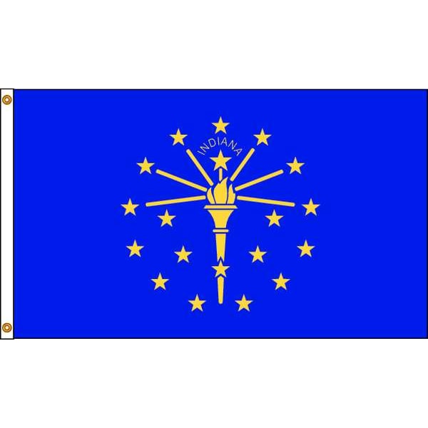 Indiana Flag, 4x6 Ft, Nylon