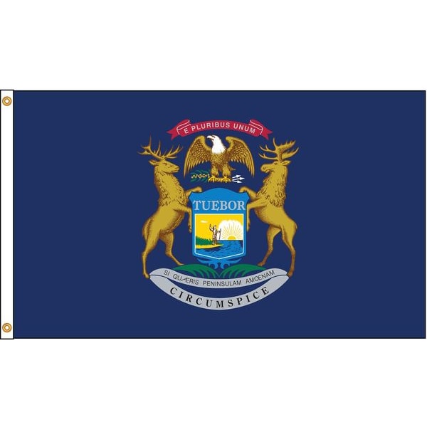 Michigan Flag, 5x8 Ft, Nylon