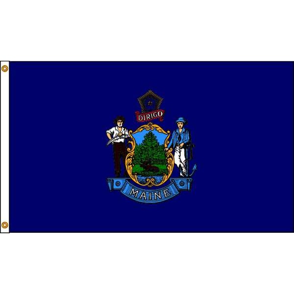 Maine Flag, 5x8 Ft, Nylon