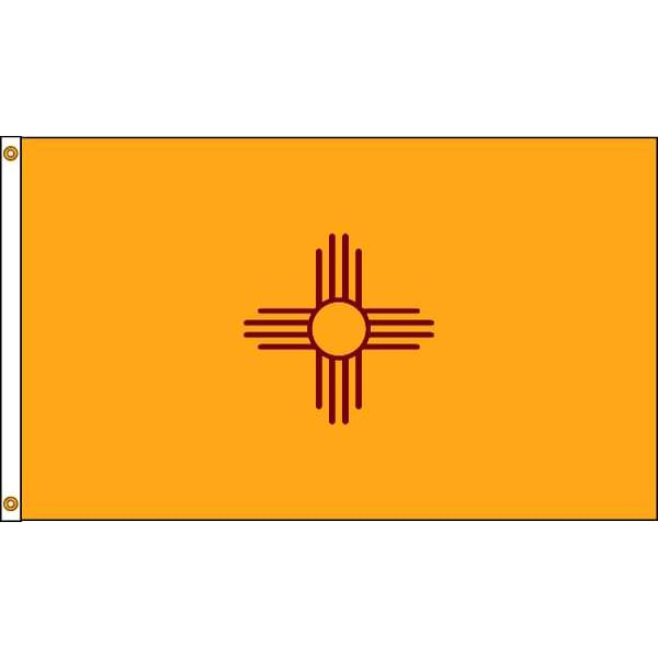 New Mexico Flag, 5x8 Ft, Nylon
