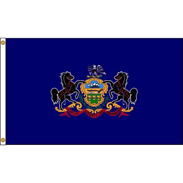 Pennsylvania Flag, 4x6 Ft, Nylon
