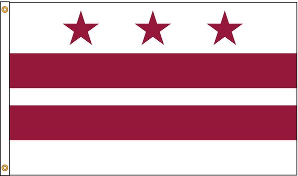District Of Columbia Flag, 5x8 Ft, Nylon
