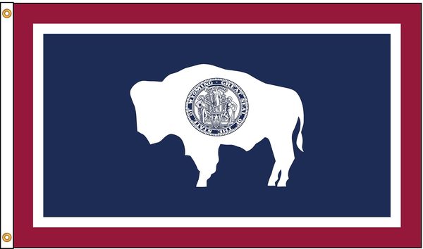 Wyoming Flag, 4x6 Ft, Nylon