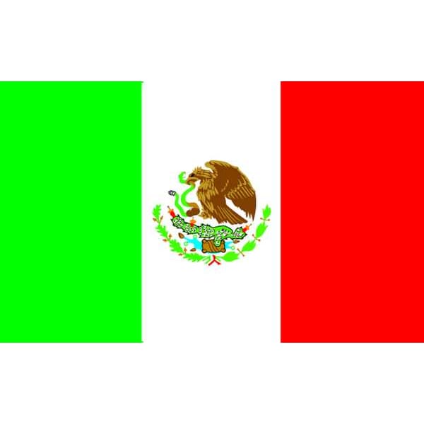 Mexico Flag, 5x8 Ft, Nylon
