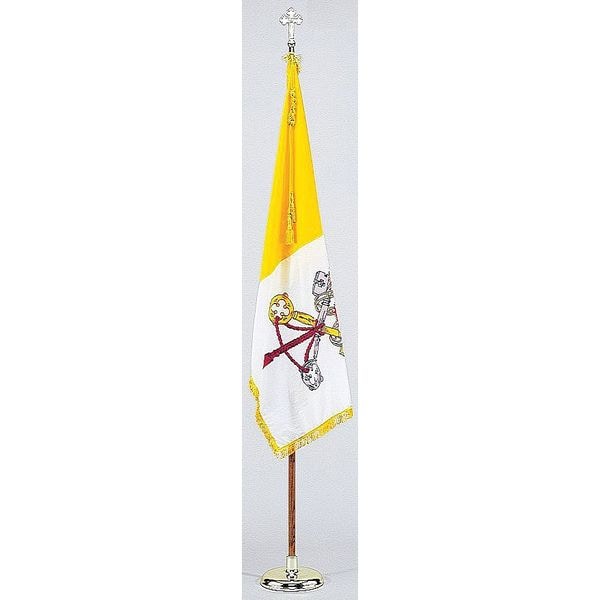 Papal Flag Set W/base, Nylon