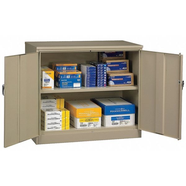 22 ga. Carbon Steel Storage Cabinet, 36 in W, 42 in H, Stationary