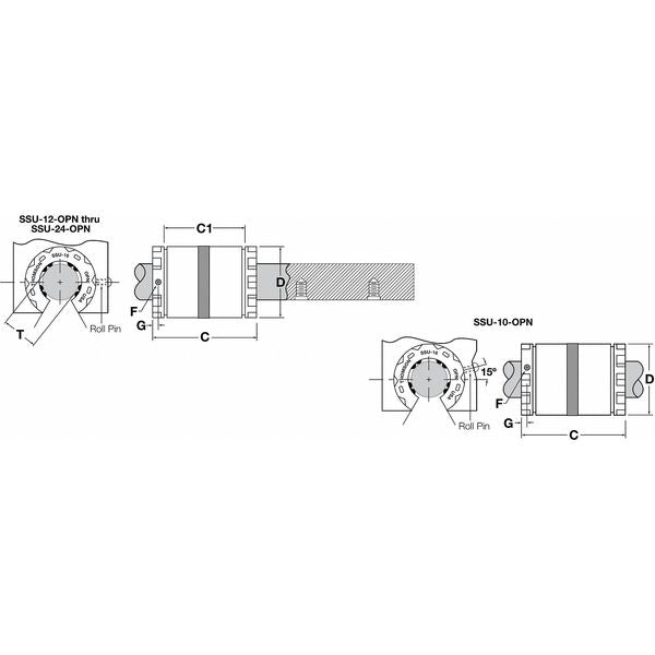 Ball Bushing, Bore Dia 1.250 In