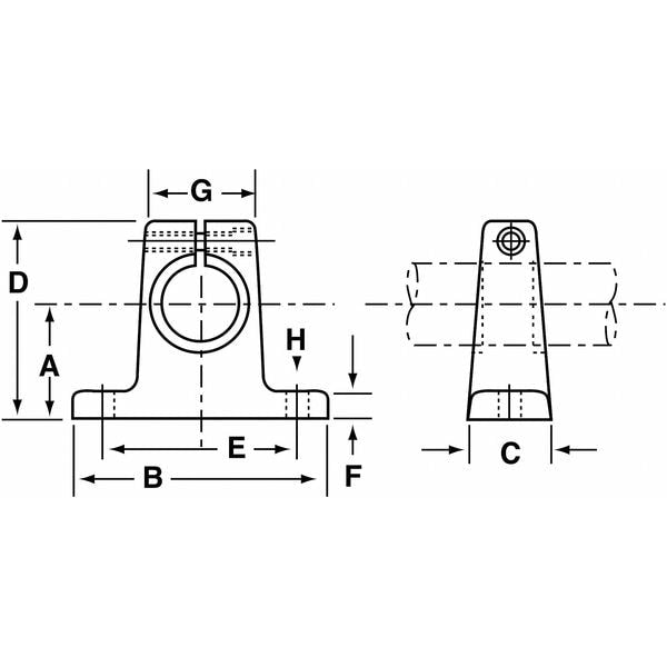 Shaft Support Block, 1.000 In Bore