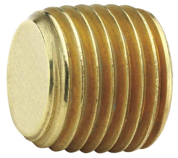 Brass Countersunk Hex Head Plug, MNPT, 1/8